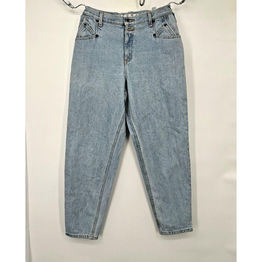 Vintage Y2K 90s Mom jeans High Waisted Zena Jean Ultra Light Wash Size 11/30